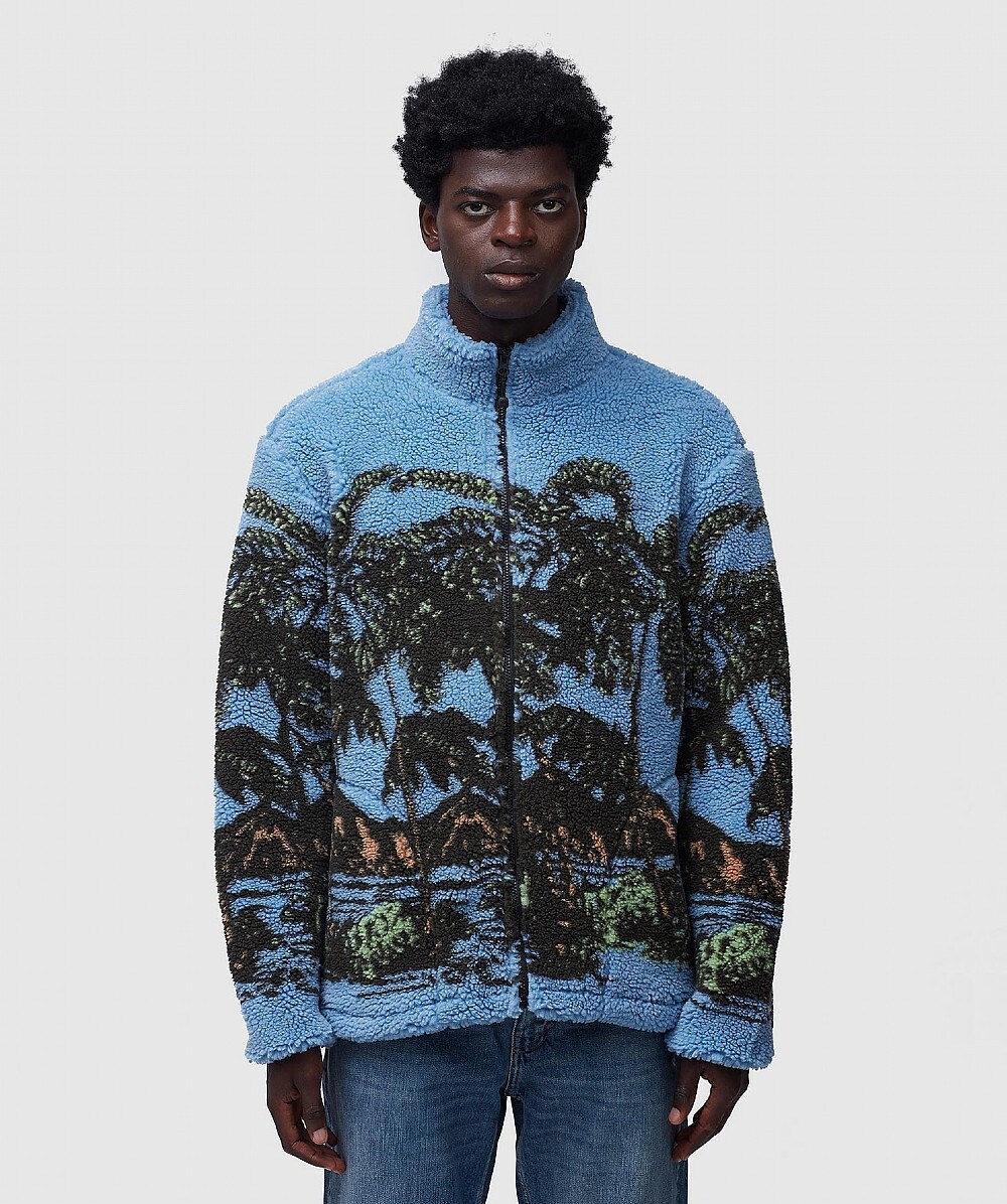 STUSSY HAWAIIAN MOCK FLEECE | BLUE | SEVENSTORE