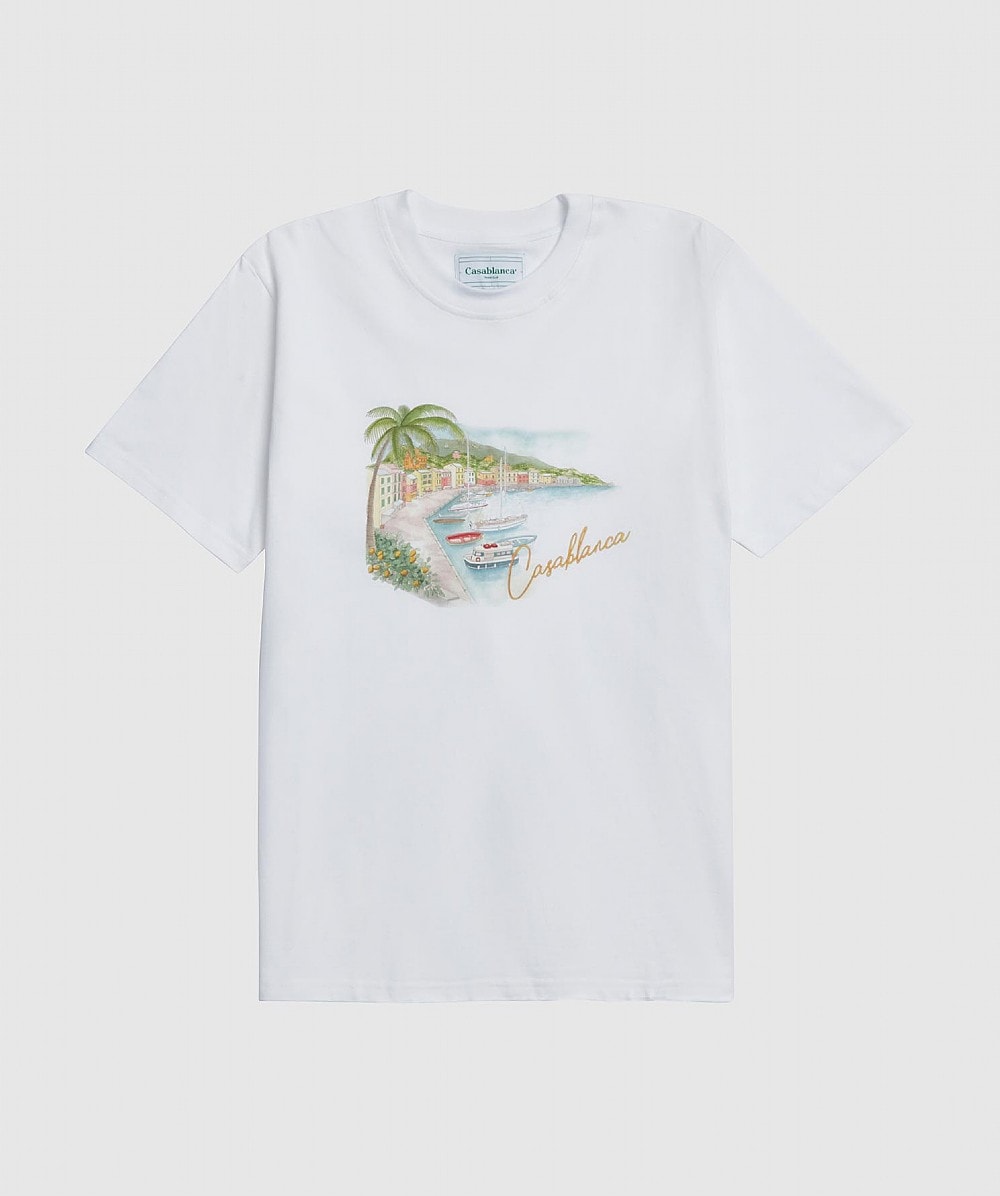 CASABLANCA LAGO DI CASA T-SHIRT | WHITE | SEVENSTORE