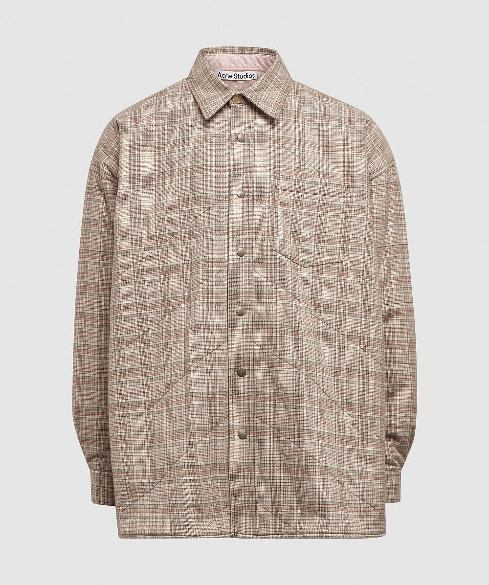 Acne Studios Otit Check Flannel Padded Overshirt | SEVENSTORE