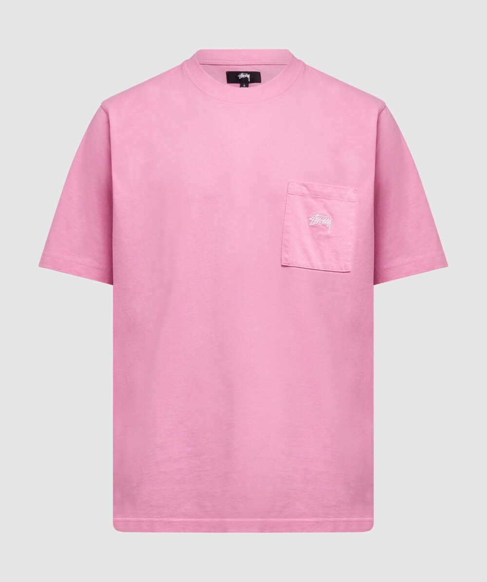 Stussy Stock logo pocket t-shirt | PINK | SEVENSTORE