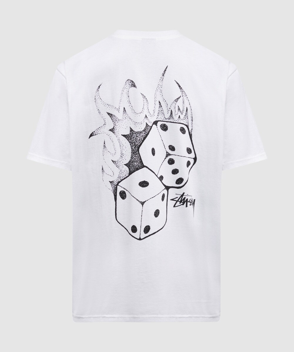 Stussy Fire dice t-shirt | WHITE | SEVENSTORE