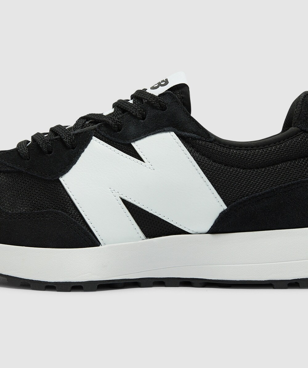 New balance 327 black best sale and white