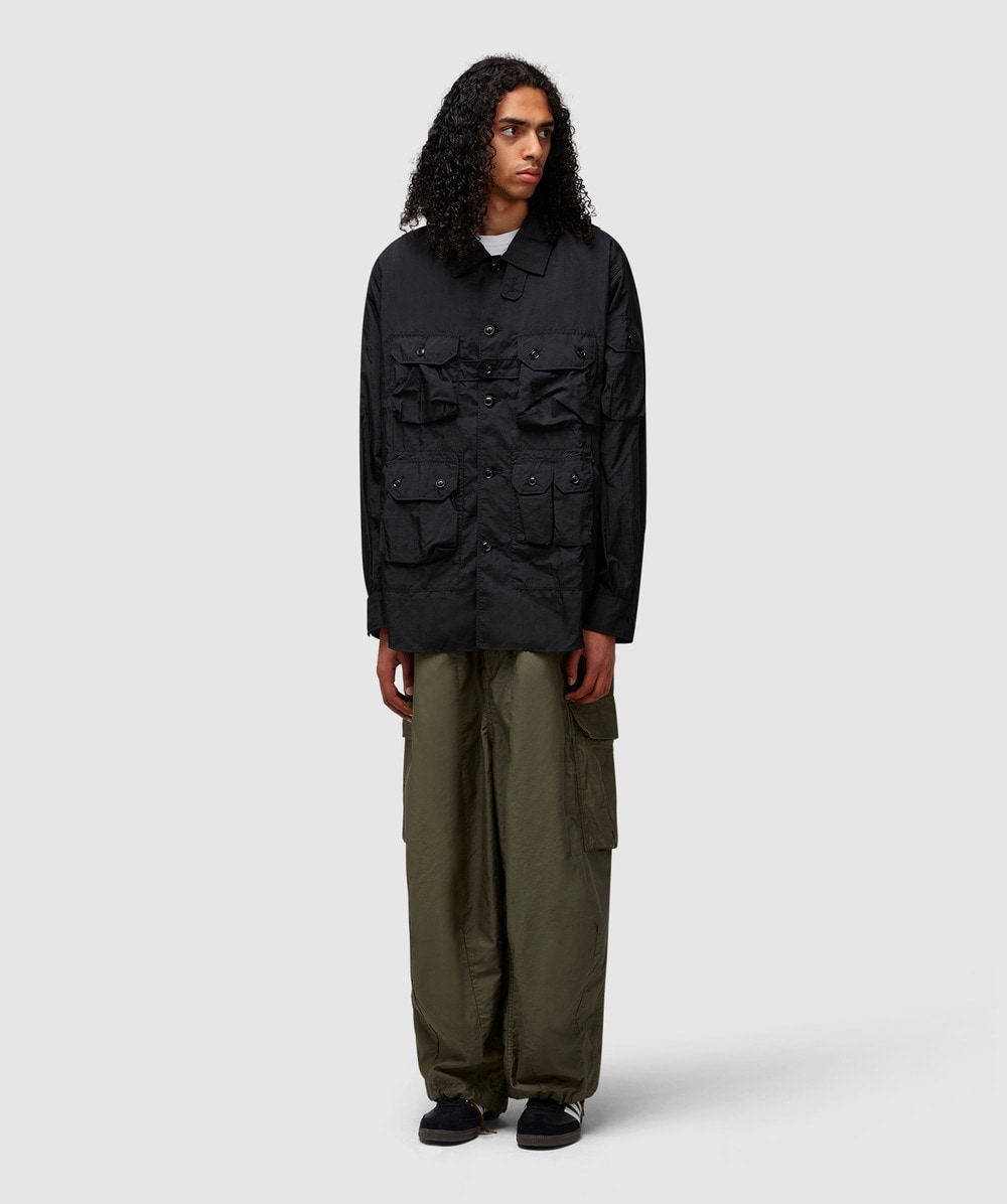 Engineered Garments Explorer shirt jacket | BLACK NYLON RIPSTOP 