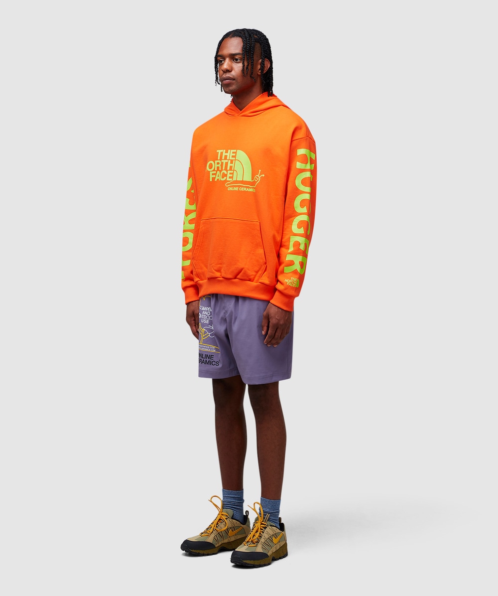 North face orange outlet sweatshirt