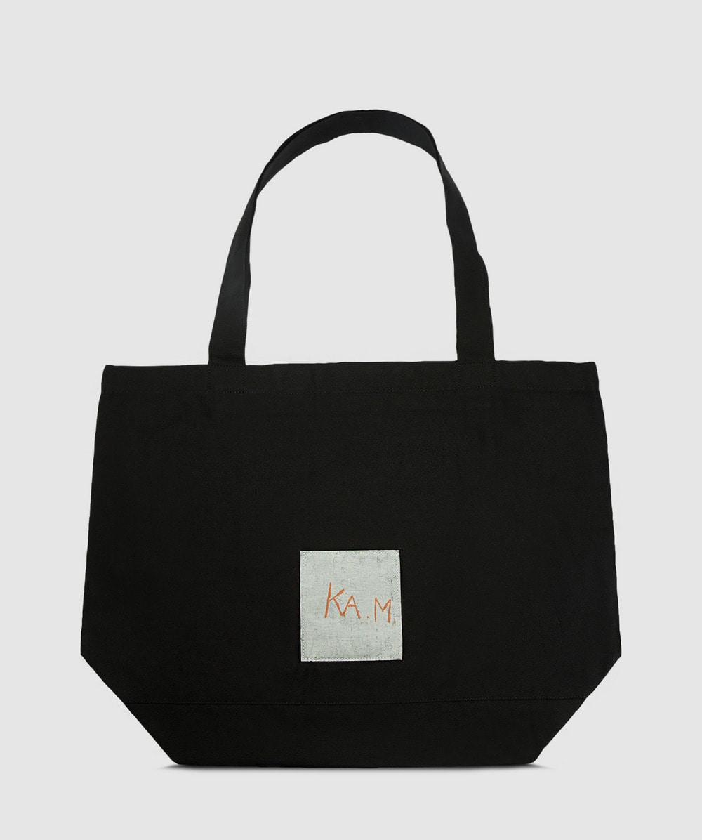 Black denim tote bag hotsell