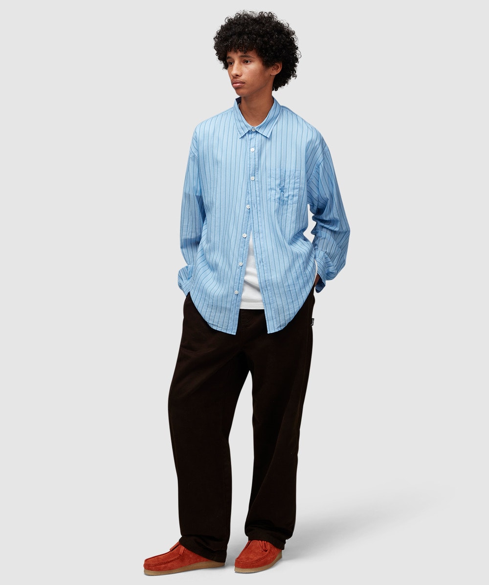 Stüssy Lightweight classic shirt | BLUE STRIPE | SEVENSTORE