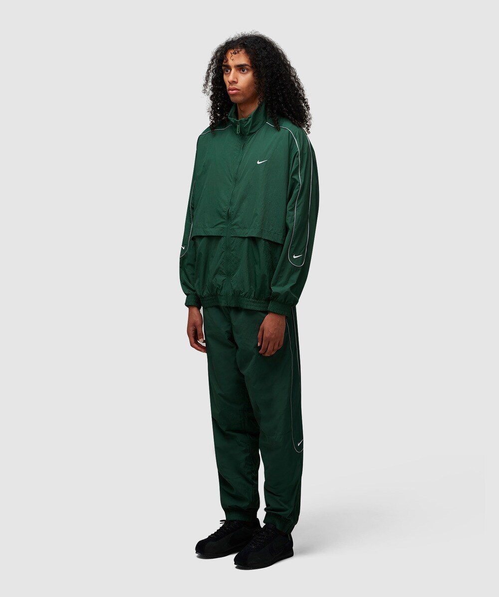 Nike swoosh track online jacket in fluro green