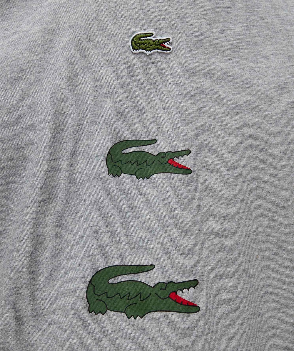 Lacoste grey on sale crocodile logo