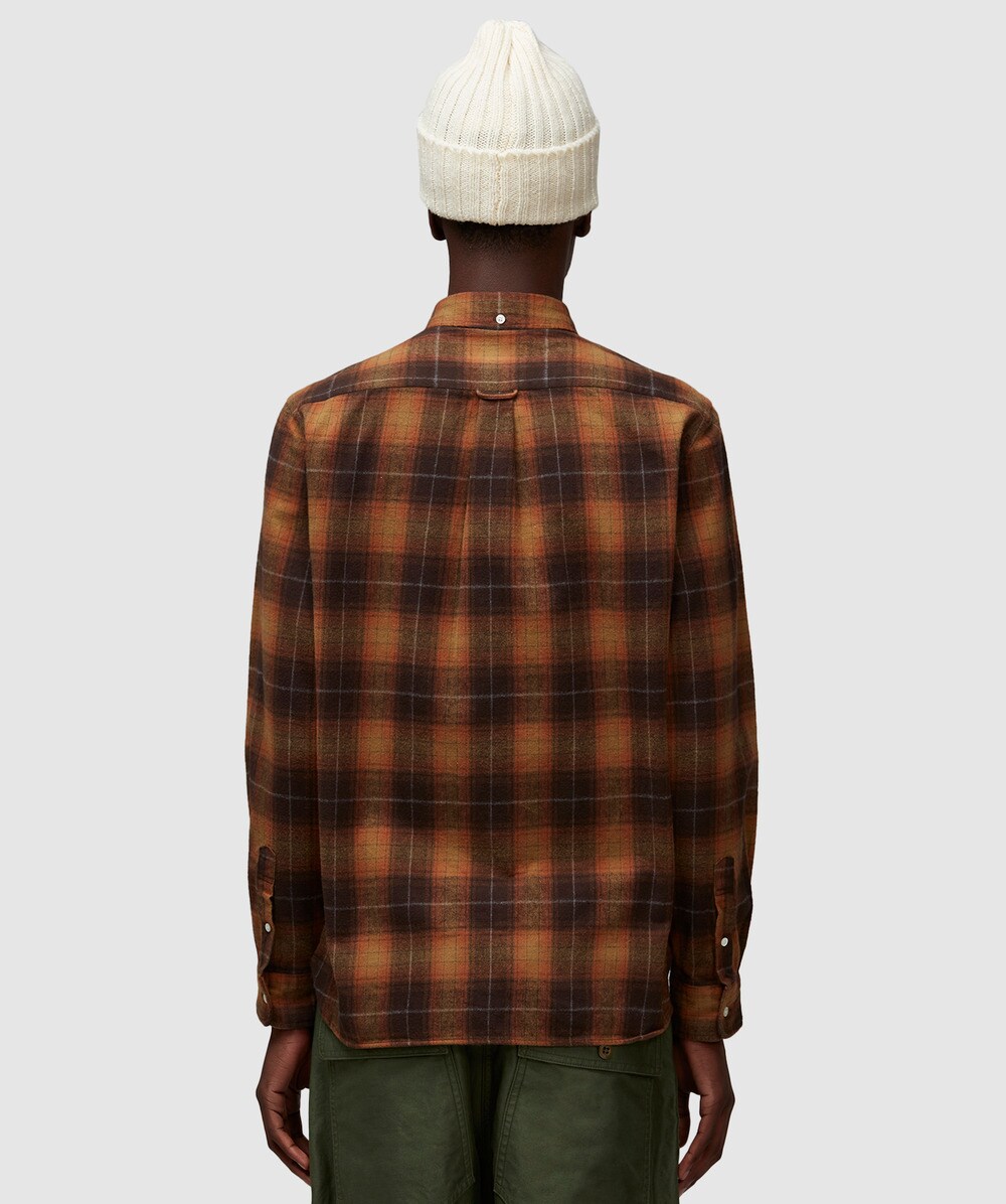 Beams Plus B.D 30/2 shaggy check shirt | ORANGE | SEVENSTORE