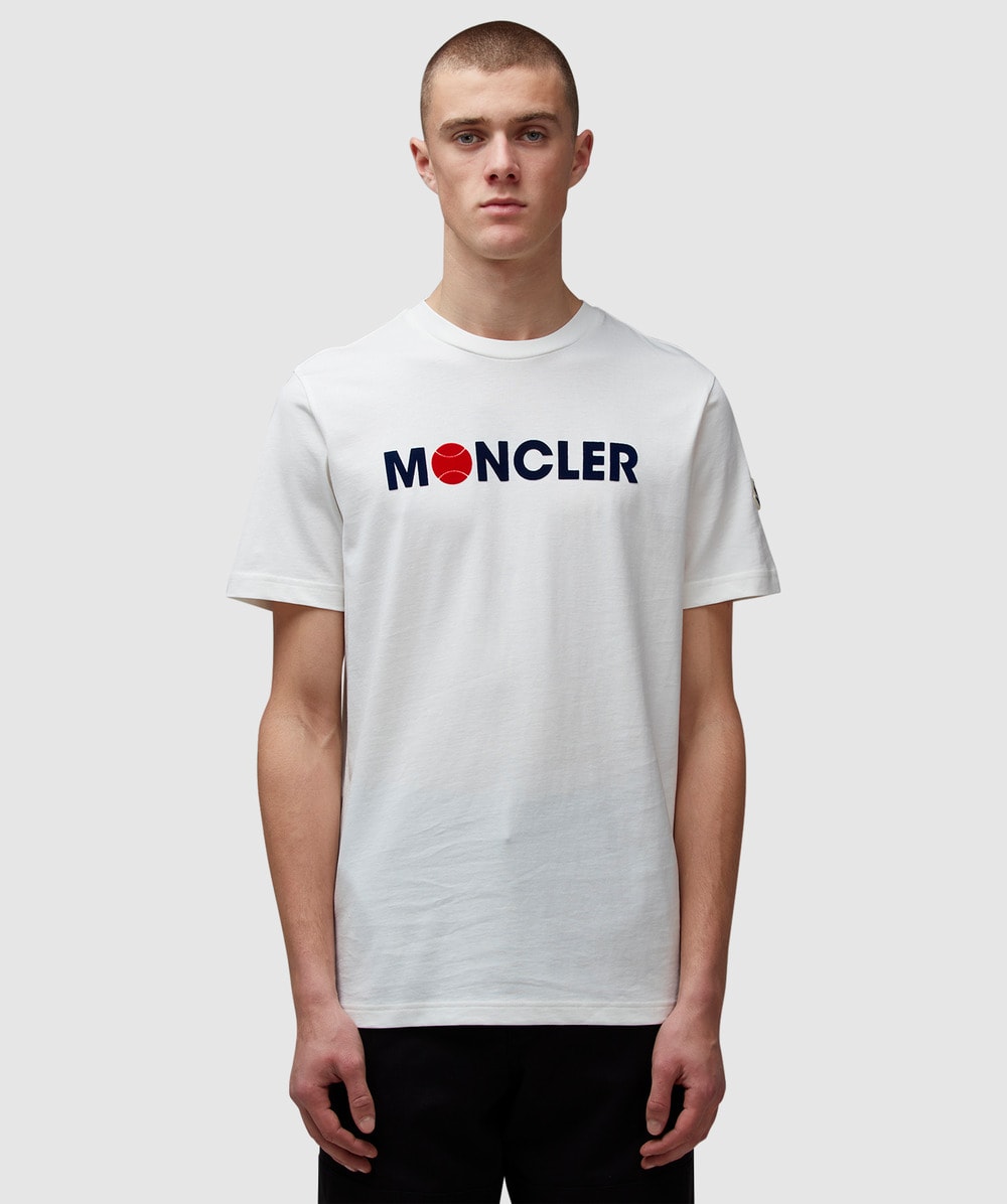 Moncler Tennisball logo t-shirt | WHITE | SEVENSTORE