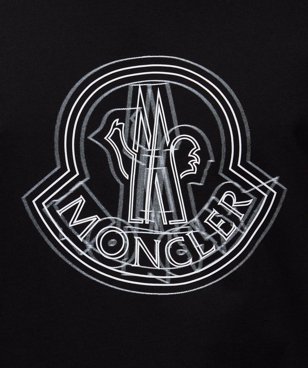 Moncler Embroidered logo t shirt BLACK SEVENSTORE