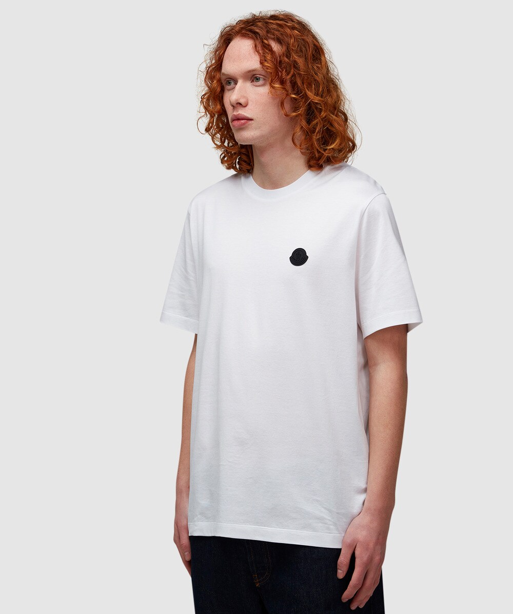 Moncler Script logo t shirt WHITE SEVENSTORE