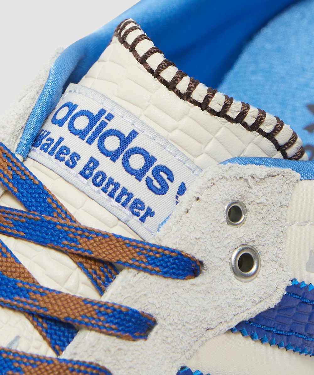 adidas Originals by Wales Bonner Nylon samba sneaker | CREAM/BLUE 