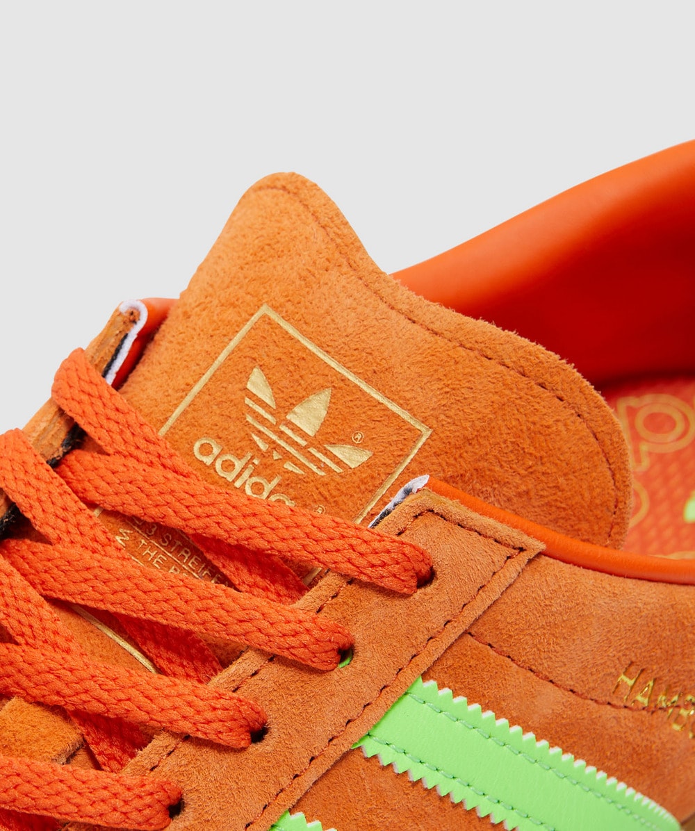 adidas Hamburg sneaker ORANGE SOLAR GREEN GUM 3 SEVENSTORE