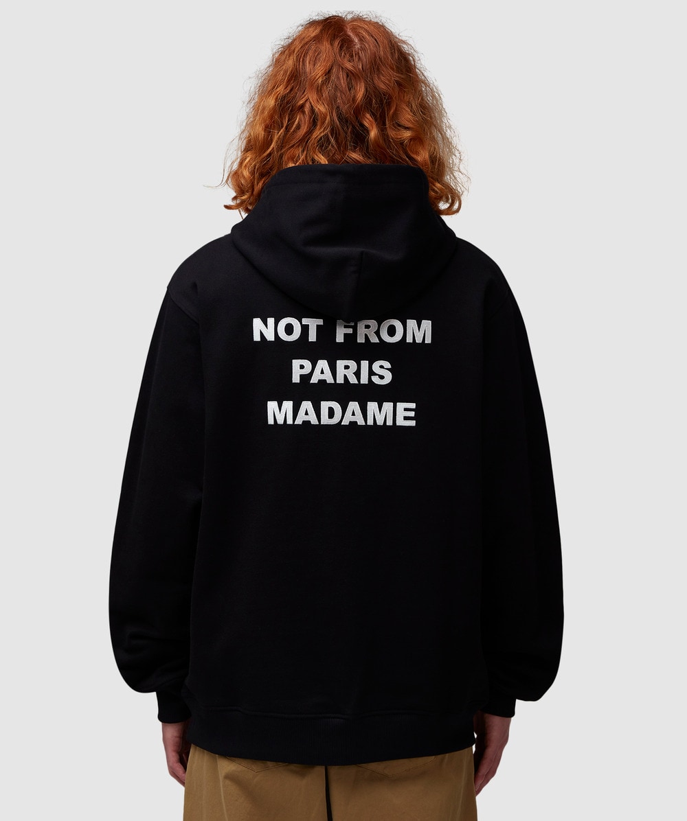 Drole de Monsieur Slogan hoodie BLACK SEVENSTORE