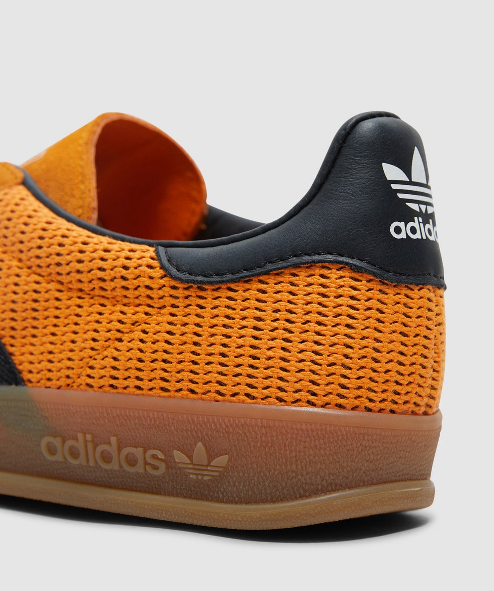 Adidas gazelle indoor black and orange best sale