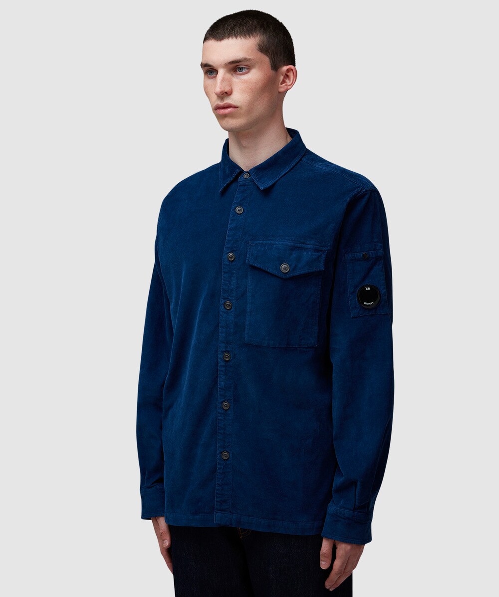 C.P. Company Corduroy Lens Overshirt Estate Blue M