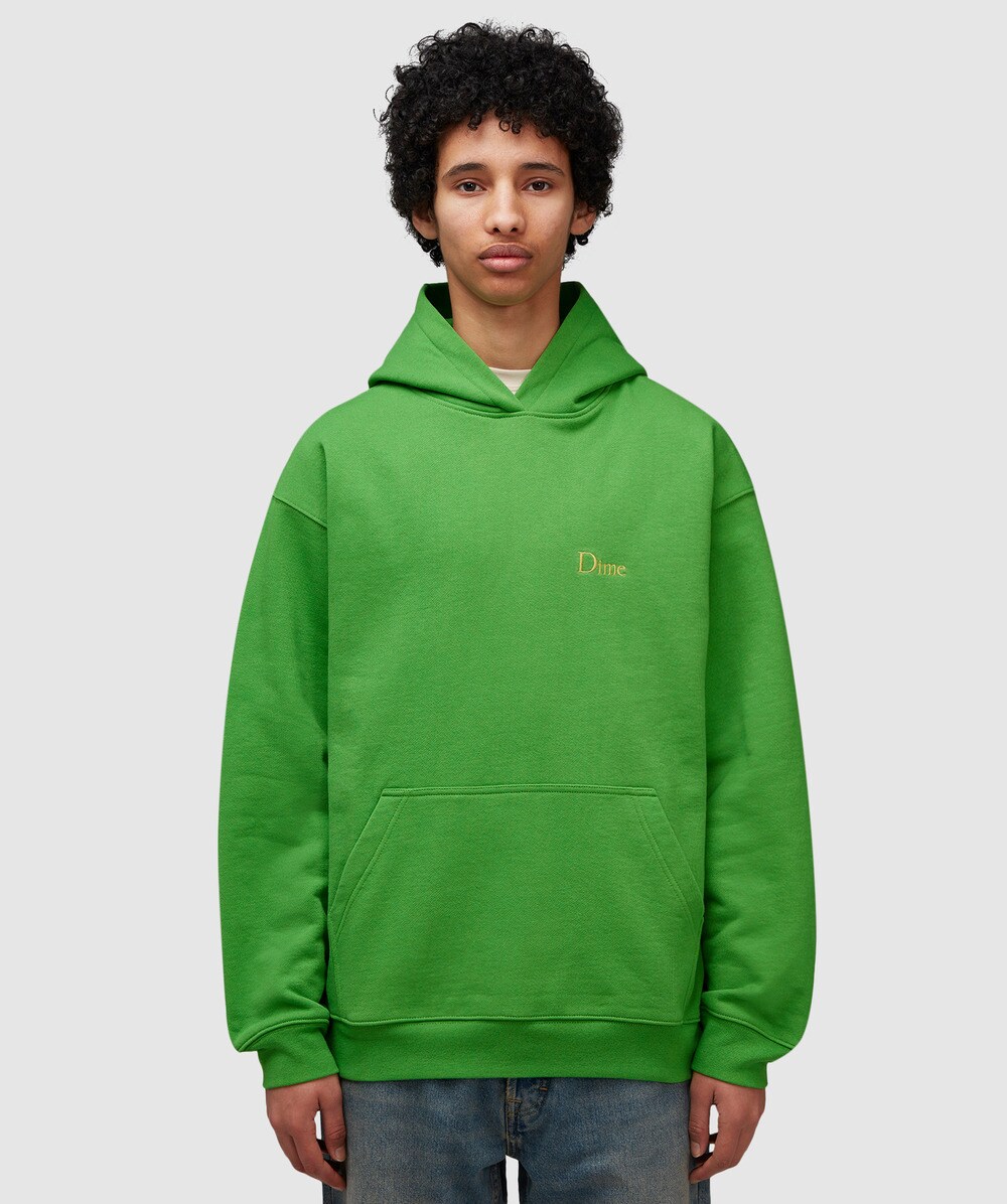 Dime Classic small logo hoodie | KELLY GREEN | SEVENSTORE