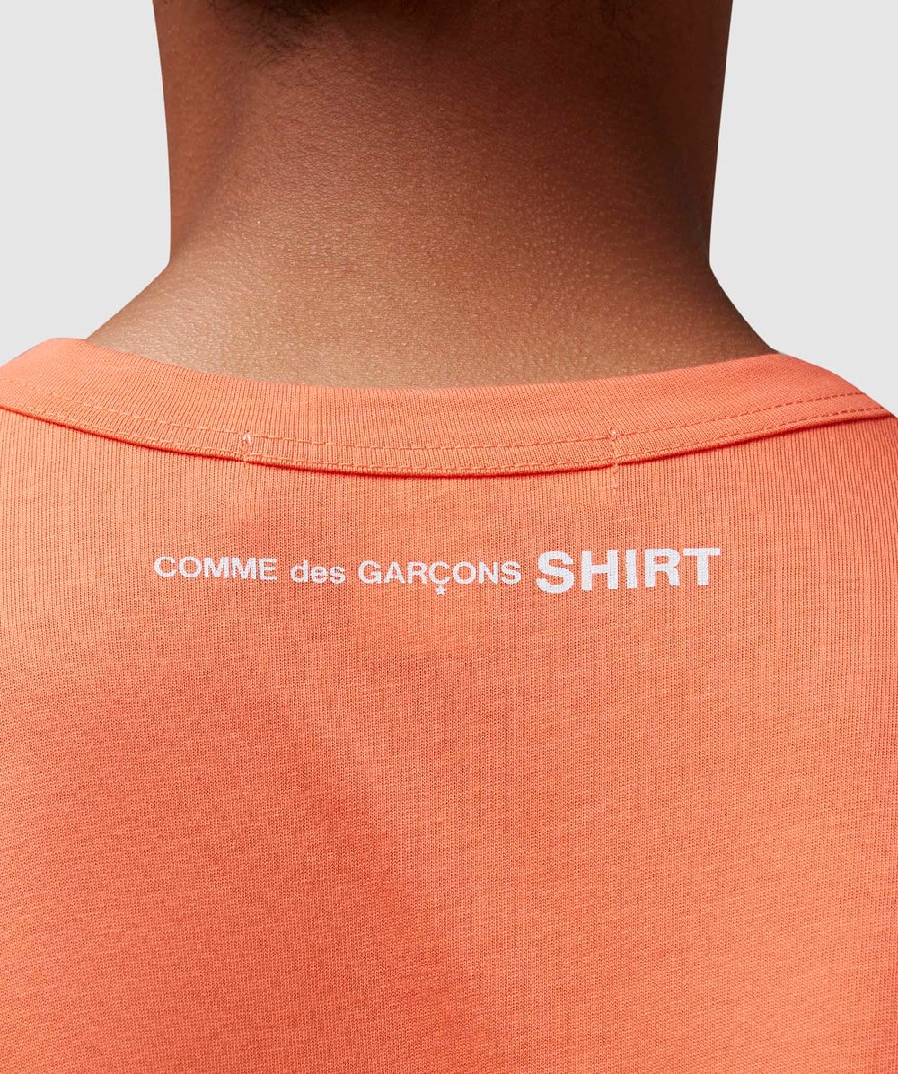 Orange comme des garçons shirt best sale