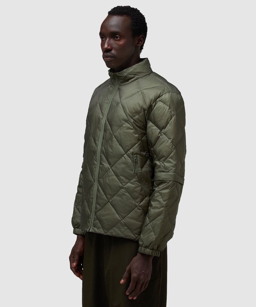 Hiking Patrol Light down zip jacket GREEN SEVENSTORE