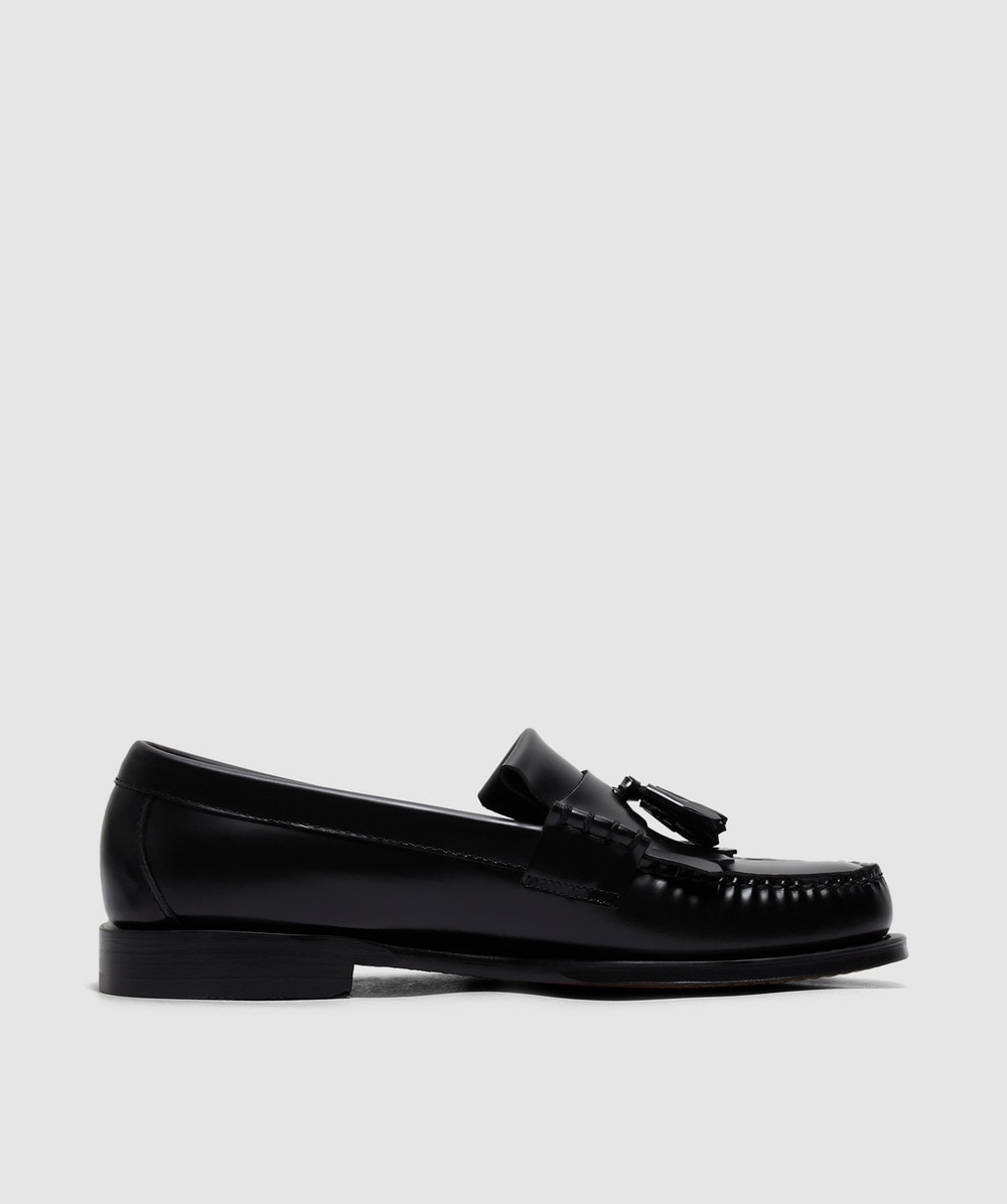 G.H. Bass Weejun heritage Layton II moc kiltie loafer BLACK SEVENSTORE