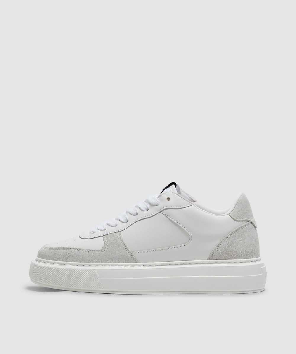 Cleens Court Sneaker In White Nappa