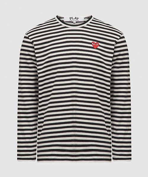 comme de garcon striped shirt