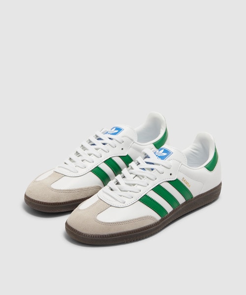 Adidas originals samba trainer white / 2024 green / gum