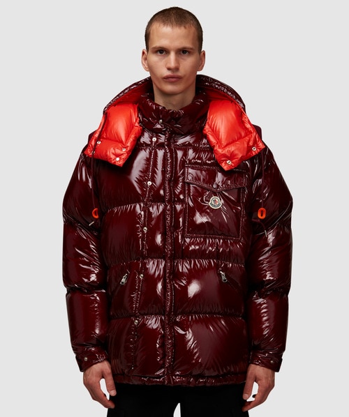 Moncler Karakorum Present 2 In 1 Down Jacket In Burgundy