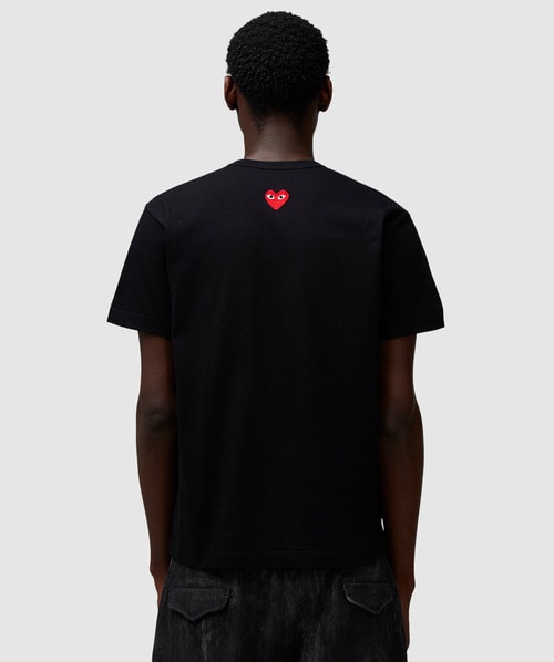 Comme des Garcons PLAY Red heart back logo t shirt BLACK SEVENSTORE